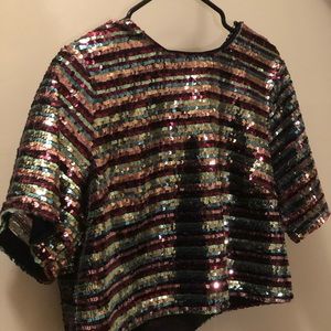 SEQUIN CROP TOP